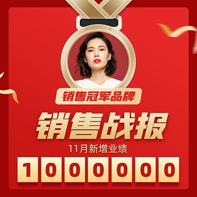 销售战报喜报摄影图海报