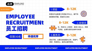 招聘白色简约手机海报Pro