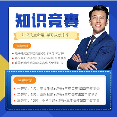 知识竞赛宣传摄影图海报