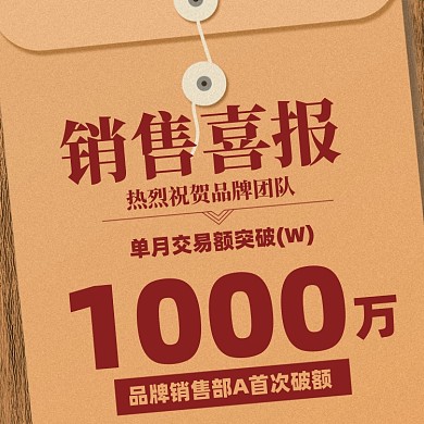 销售喜报业绩摄影图海报