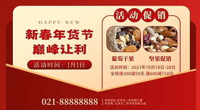 新春年货节摄影图手机横图海报