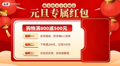 元旦促销摄影图海报