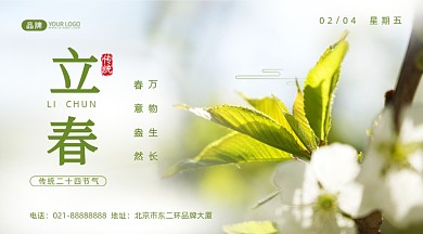 立春节气传统节气摄影图海报