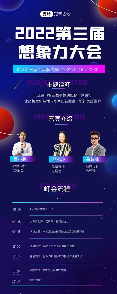 想象力大会峰会流程海报