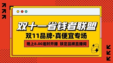 双十一省钱优惠摄影图海报
