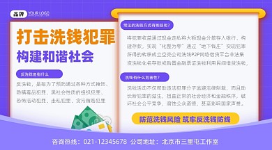 反洗钱宣传摄影图海报