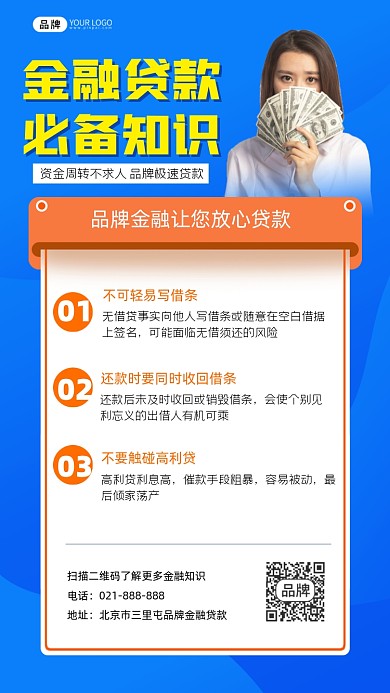 金融贷款必备知识海报