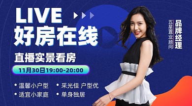 直播看房摄影图海报