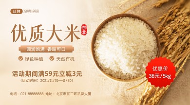 大米五谷杂粮促销摄影图海报