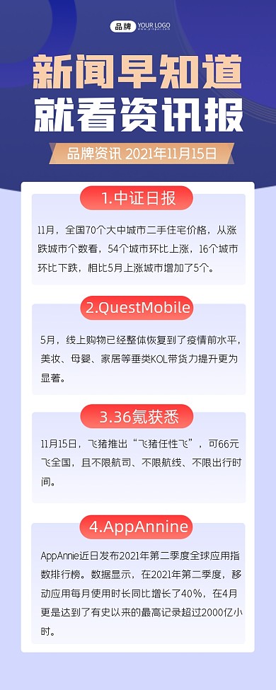 新闻资讯长图海报
