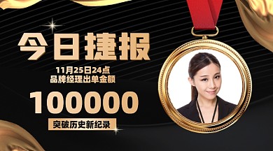 销售喜报摄影图海报