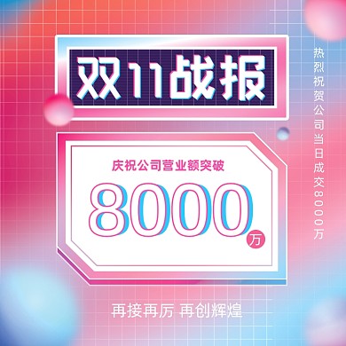 酸性趋势双十一喜报战报手机方图