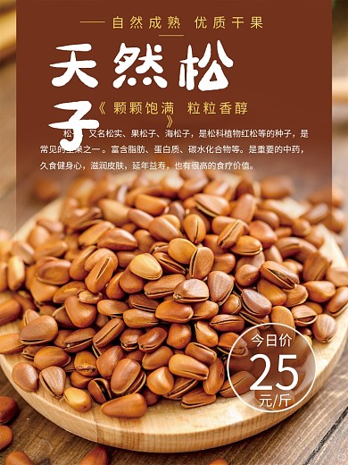 天然松子海报设计