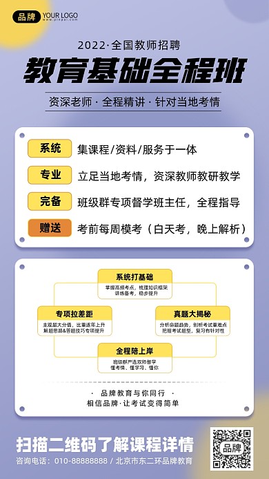 教师招聘基础课摄影图海报