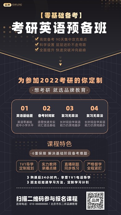 考研培训班摄影图海报