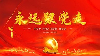 党建风建党百年党史中国梦不忘初心党政展板