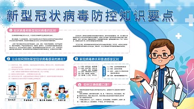 新冠病毒疫情防控展架流感预防知识宣传展板