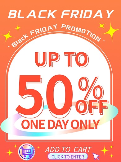 黑色星期五手机端H5跨境大促红色简约主图