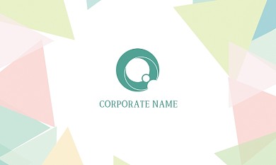 小清新彩色几何三角形简约商务名片