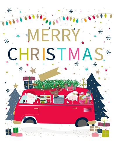 圣诞节日圣诞老人礼品插画海报