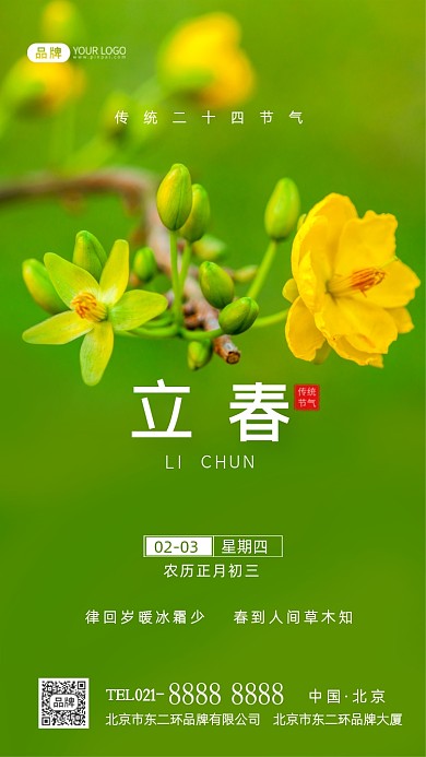 立春节气传统节气摄影图海报