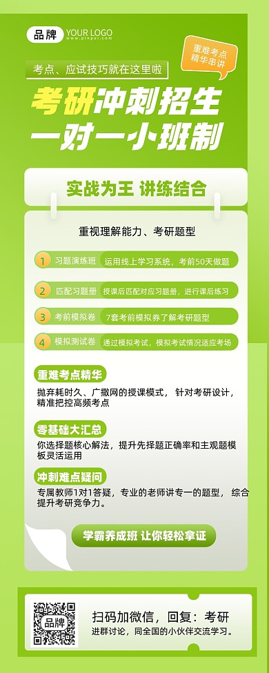 考研冲刺班摄影图海报
