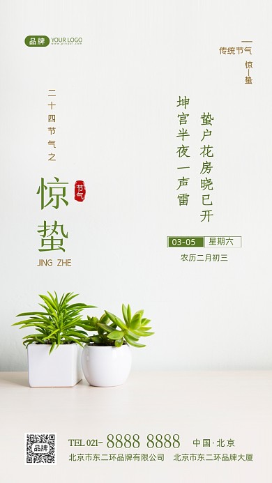 惊蛰节气传统节气摄影图海报