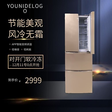冰箱主图黑金主图电器主图数码主图黑色主图