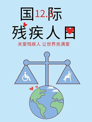 国际残疾人日海报