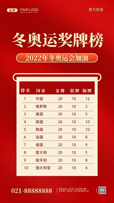 2022年冬奥会摄影图手机海报