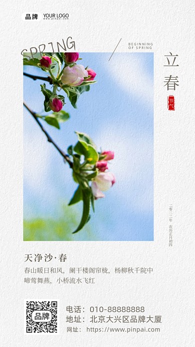 传统节气立春宣传摄影图海报