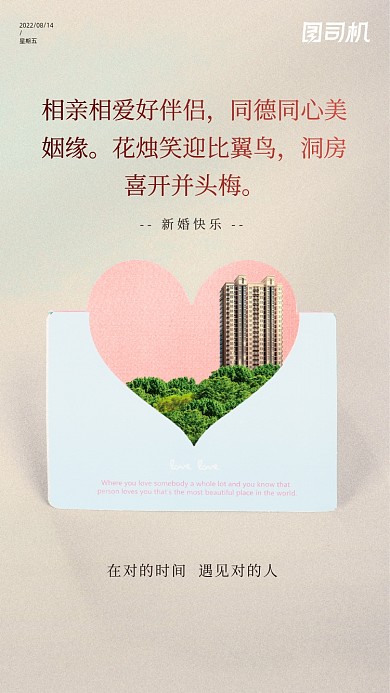 相亲相爱好伴侣，同德同心美姻缘。花烛笑迎比翼鸟，洞房喜开并头梅。