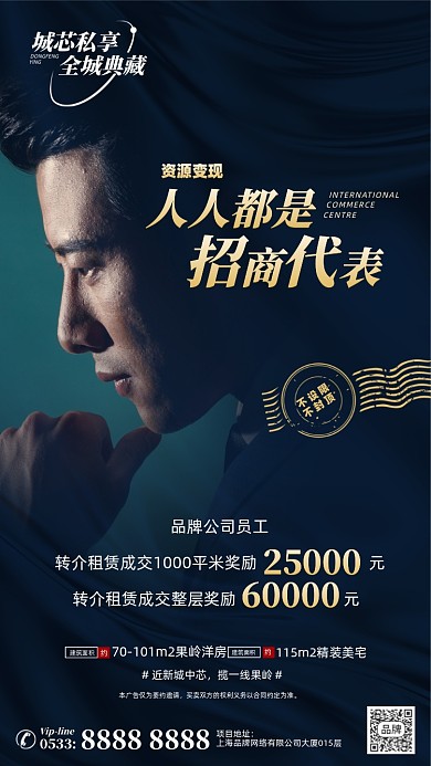 房地产招商奖励摄影图海报