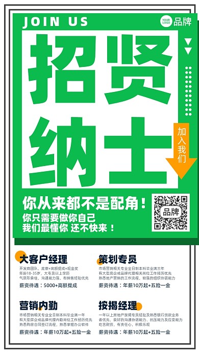 招聘诚聘简约摄影图海报