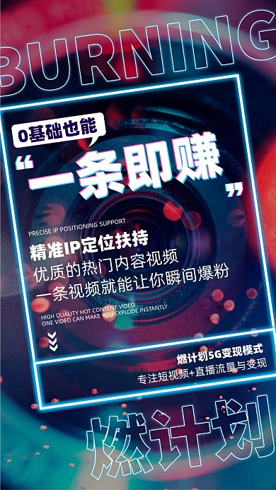 流量变现直播摄影图海报