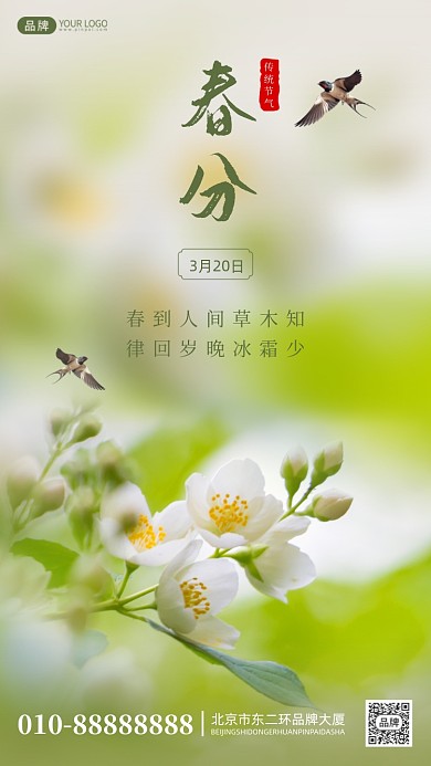 传统节气春分摄影图海报