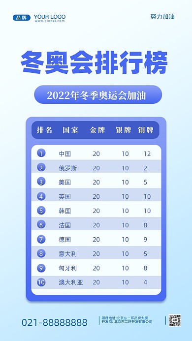 2022年冬奥会摄影图手机海报