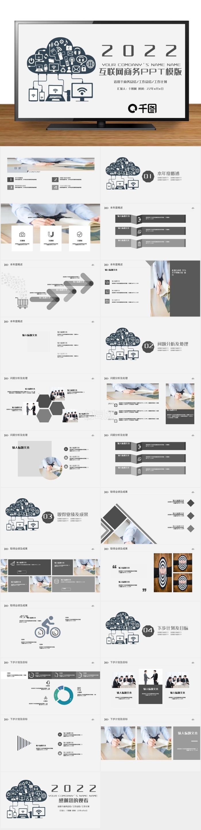 互聯(lián)網(wǎng)行業(yè)商務(wù)工作匯報(bào)總結(jié)ppt模版