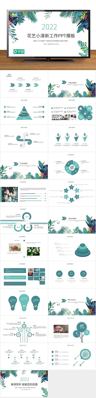 商务企业简介范述职报告计划总结PPT
