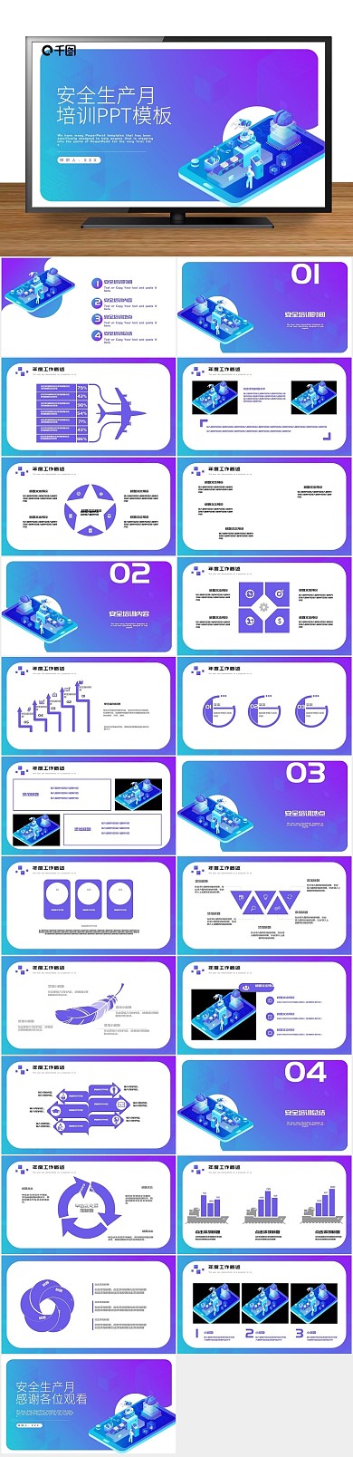 商业计划书创意安全生产月培训PPT
