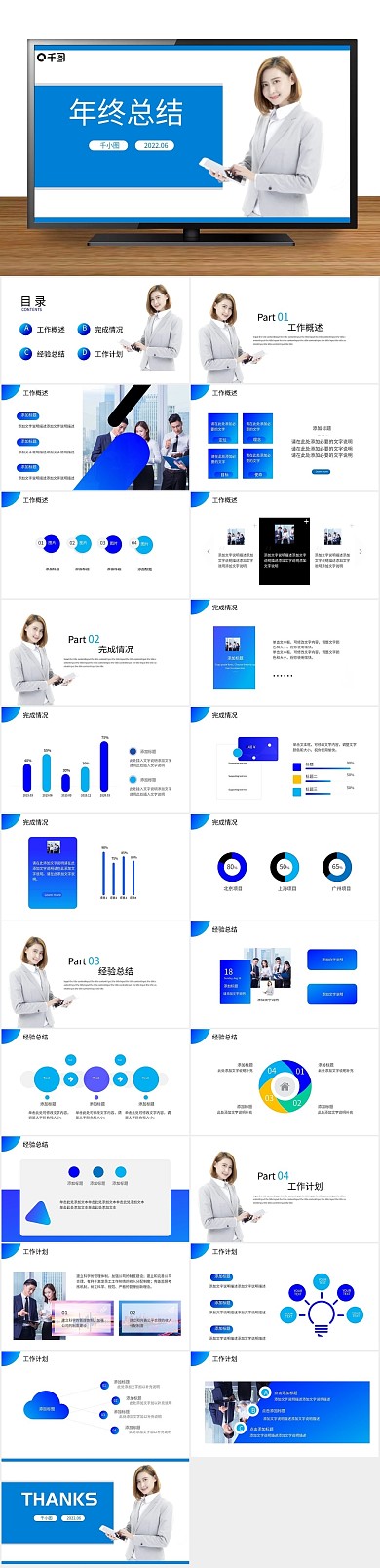 工作汇报计划总结汇报述职报告PPT
