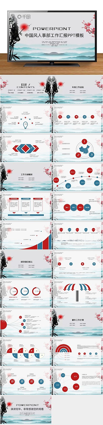 报告简约工作总结年终总结汇报PPT
