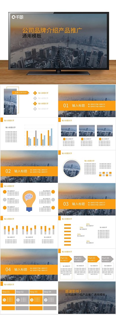 总结计划品牌简介产品推广通用PPT
