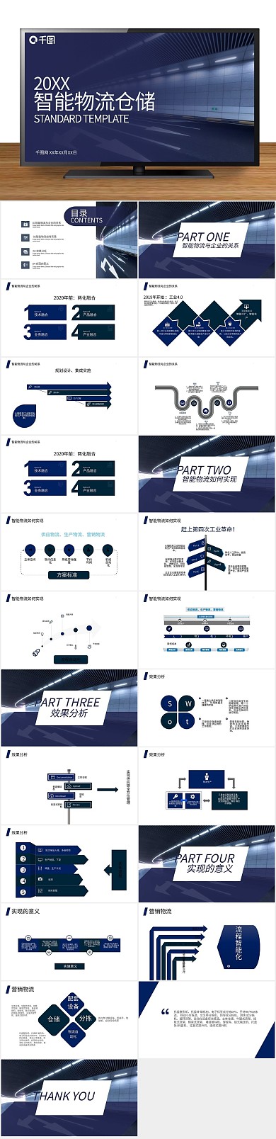 智能物流仓储仓库管理PPT
