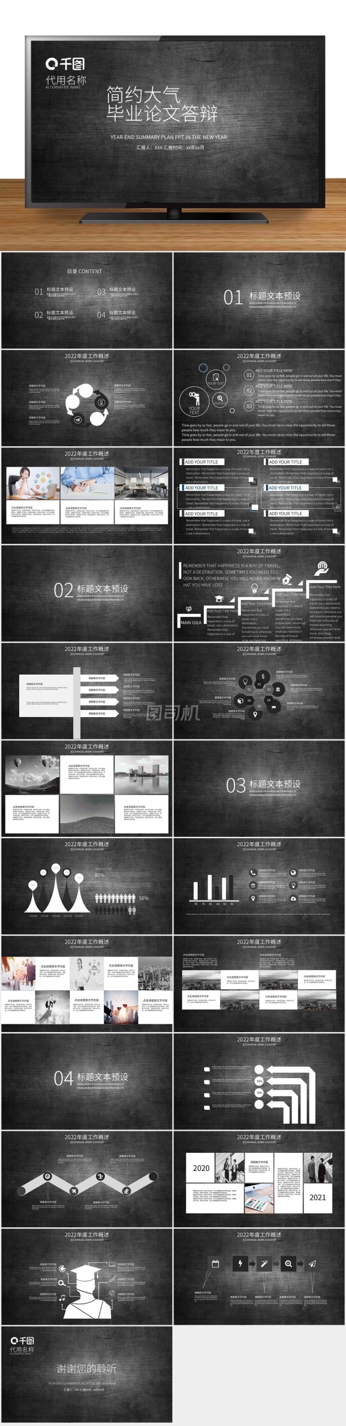 文藝風(fēng)簡(jiǎn)約大氣畢業(yè)論文答辯通用PPT模板