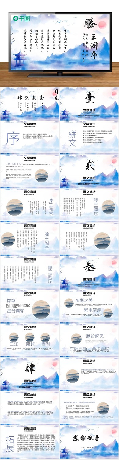 培训知识高一滕王阁序教育课件
