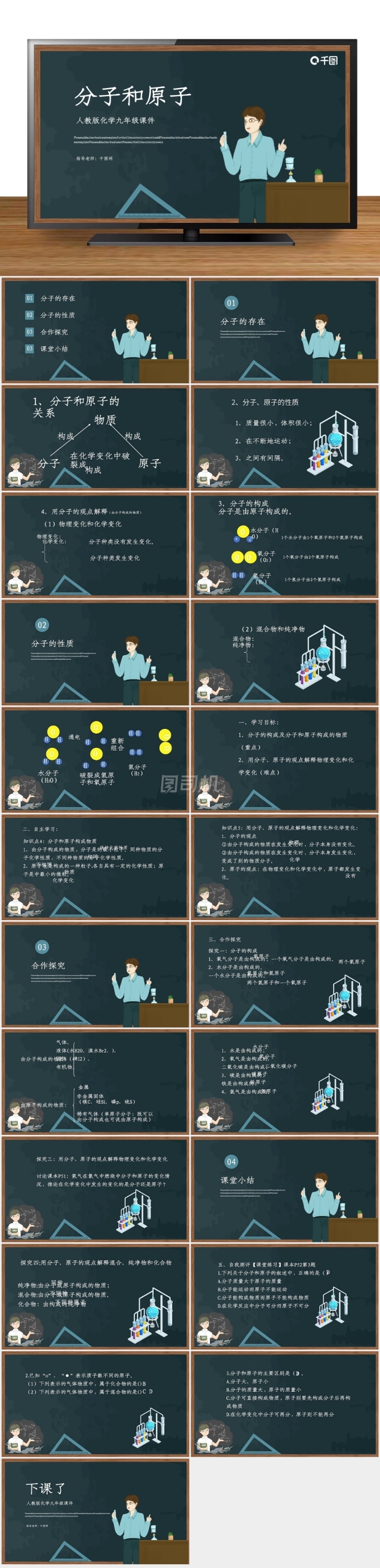 人教版九年級(jí)化學(xué)分子和原子PPT課件