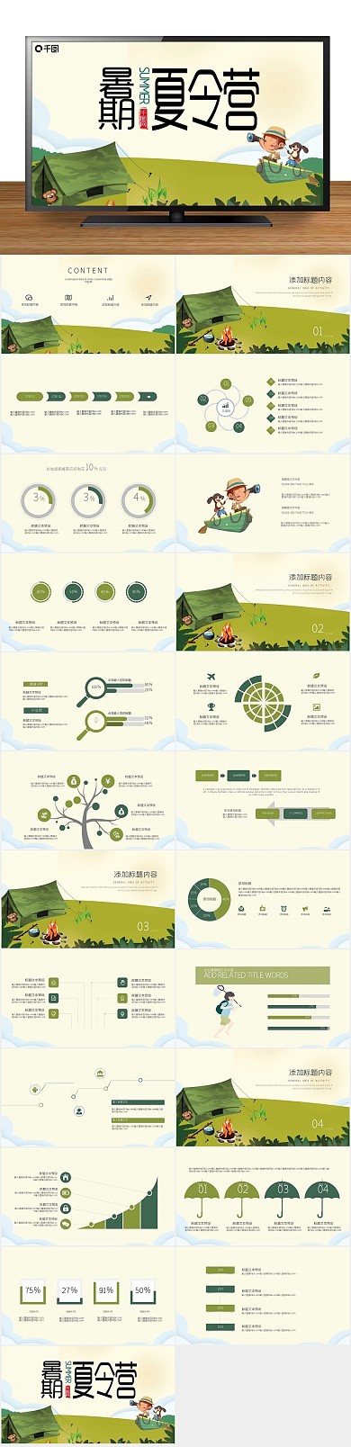 方案营销策划暑期夏令营活动策划PPT
