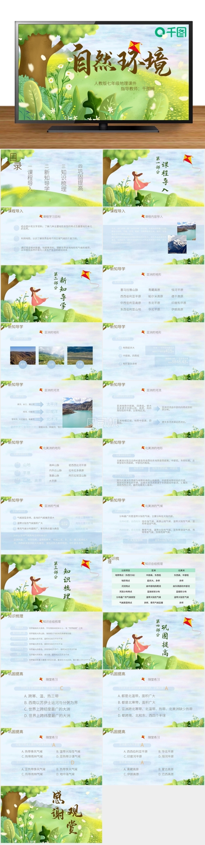 人教版七年級地理自然環(huán)境PPT課件