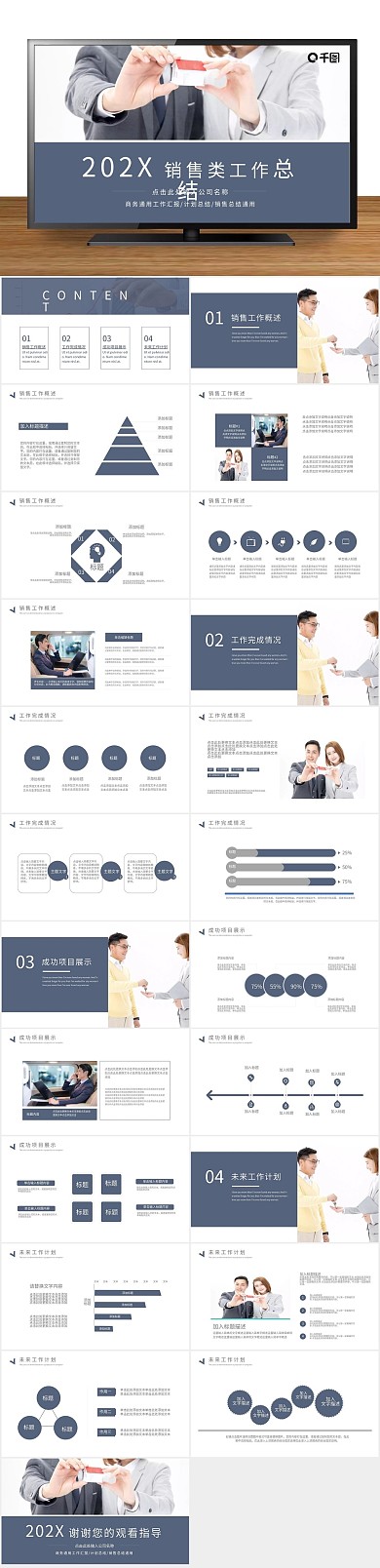 汇报计划销售类工作总结通用PPT
